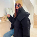 Jaqueta Feminina Parka Down Plumas de Ganso - Preto